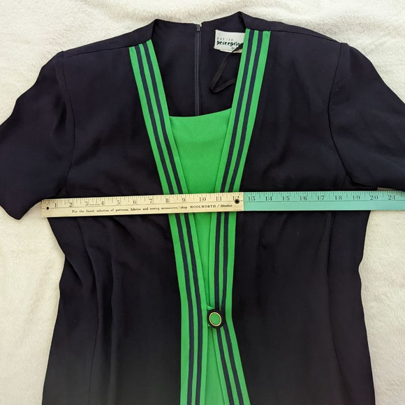 Petite Perceptions Vintage Blue & Green Dress - Picture 7 of 10